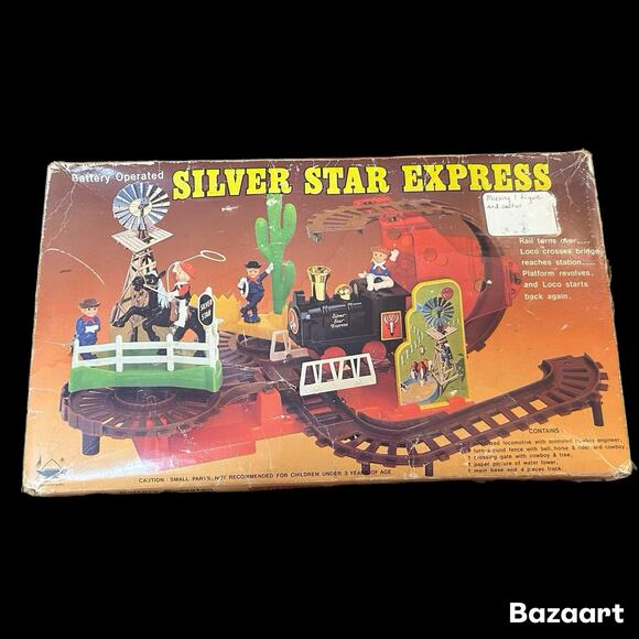 1970’s Woolworth’s Silver Star Express Battery Power Flip Train Set *READ* - Picture 1 of 8